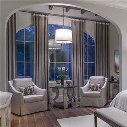 Transitional Gray Master Bedroom | Bedrooms | Luxe Source intended for Glass Showcase Design For Living Room