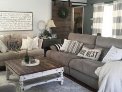 Living Room Design Gray Couch
