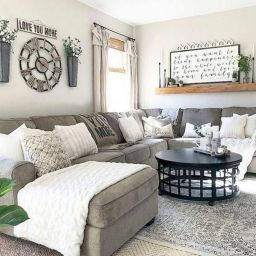 12 Cozy Farmhouse Living Room For Your Family'S Warmth throughout Living Room Design With Gray Walls