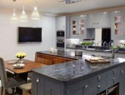 L Shaped Kitchen Design With Window And Island