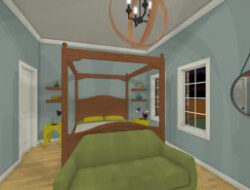 3D View Of Bedroom Design