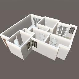 4D Floor Plan within 2 Bedroom Floor Plan Design