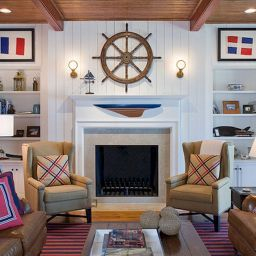 70 Cool And Clean Coastal Living Room Decorating Ideas regarding Nautical Kitchen Design