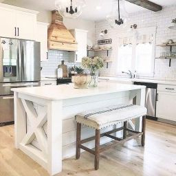 80 Stuning Farmhouse Kitchen Decor Ideas (With Images inside Scandi Kitchen Design