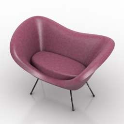 Armchair Molteni Gio Ponti D-154-2 N010918 - 3D Model (*.Gsm regarding Gio Ponti Furniture Design