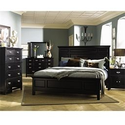 Ashton 4-Pc. Queen Bedroom Set | Black Bedroom Design, Black throughout How To Design A Bedroom With Black Furniture