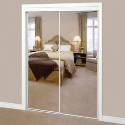 Chadwell Supply. Mirror Bypass Door White- 72&quot; regarding Bedroom Door Mirror Design