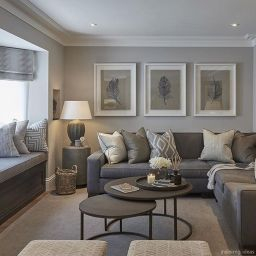 Chic Modern Apartment Decorating Ideas 46 | Tan Living Room throughout Gray And Brown Living Room Design