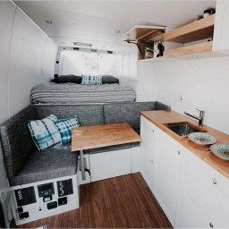 Coolest Design Promaster Camper Van Conversion | Van within Teardrop Trailer Kitchen Design
