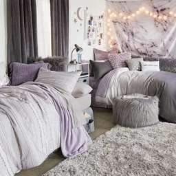 เข้มๆ เท่ๆ แบ่งห้องนอนเป็นสัดเป็นส่วนกับรูมเมท แต่งห้องนอน within Interior Design Ideas Bedroom Purple