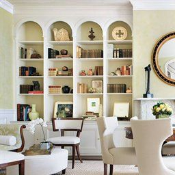 Eclectic White Dining Room | Living Rooms | Luxe Source intended for Living Room Library Design Ideas