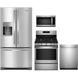 Four Piece Fingerprint Resistant Stainless Steel 30&quot; Gas inside Kitchen Design Refrigerator Next To Wall Oven