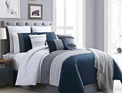 Navy Blue And White Bedroom Design