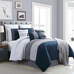 Hilden Bedding Collection | Remodel Bedroom, Stylish Bedroom in Navy Blue And White Bedroom Design