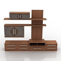 Living Room Wall Tv Rack Free 3D Model - .3Ds, .Gsm pertaining to Tv Rack Furniture Design