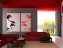 Red Colour Bedroom Design