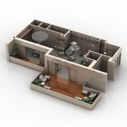 Room Living N250415 - 3D Model (*.Gsm+*.3Ds+*.Max) For regarding Interior Design Models For Living Room