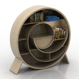 Round Book Shelves Design Free 3D Model - .3Ds, .Gsm regarding Wooden Furniture Design Book