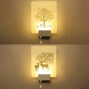 Simple Rectangular Shade Led Bedroom Wall Lamp In Nature-Inspired Style throughout Bedroom Wall Lighting Design