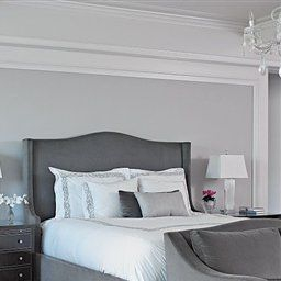 Soft Gray Bedroom | Bedrooms | Luxe Source | Bedroom with White Silver Bedroom Design