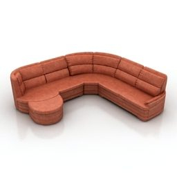 U Sharp Sofa Furniture Design Free 3D Model - .3Ds, .Gsm for U Design Furniture