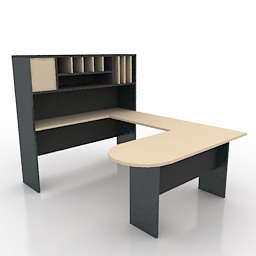 U-Workstation 1 - 3D Model For Interior 3D Visualization inside Latest Design Office Furniture