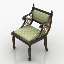 Vintage Armchair Danish Design Free 3D Model - .3Ds, .Gsm for Danish Design Outdoor Furniture