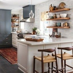 Wonderful Kitchen Designs With Tones Of Vibrant Colors That for Galley Kitchen Design With Island