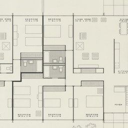 Ludwig Mies Van Der Rohe - Pavilion Apartments And Town in 1 Bedroom Apartment Floor Plan Design